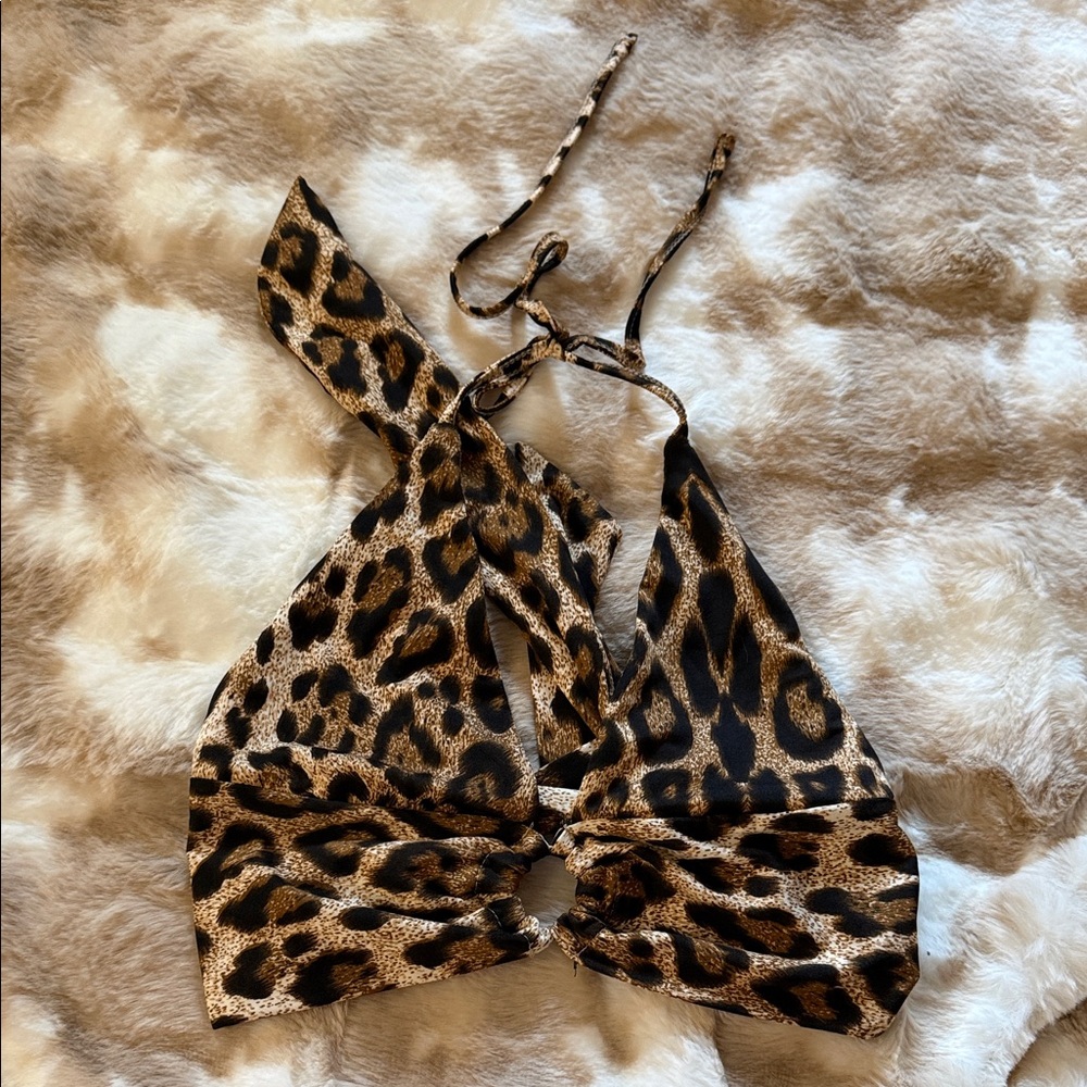 Leopard Print Halter Top